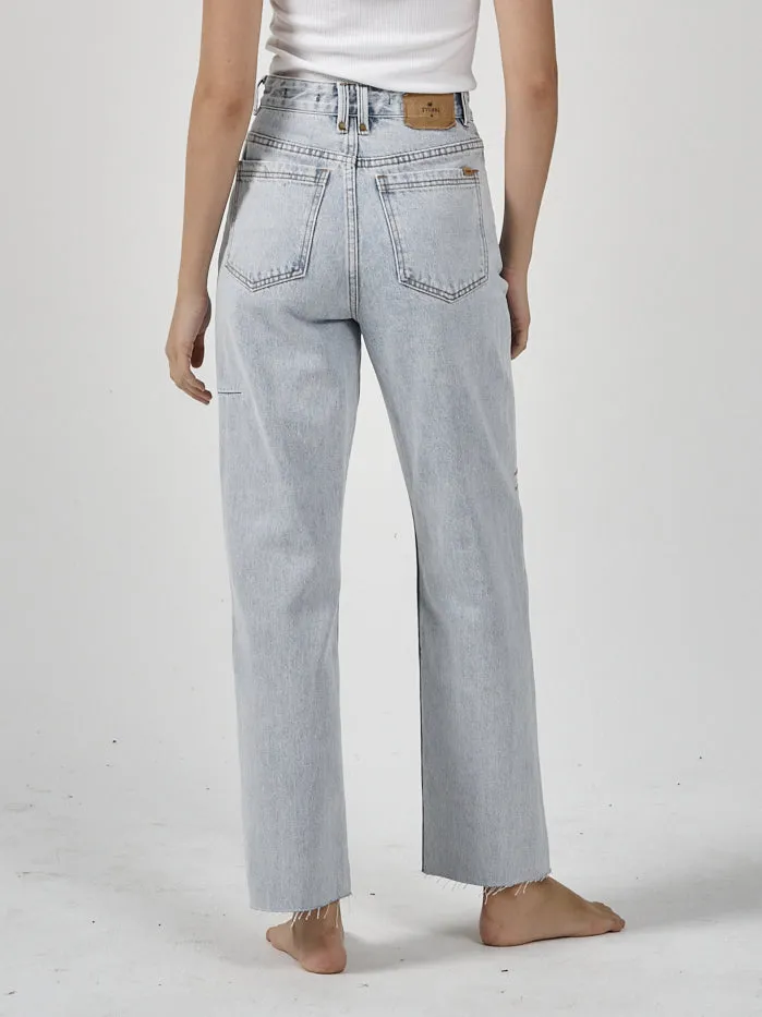 Womens Paige Jean Faded Generation Blue Thrills High Waisted Jeans