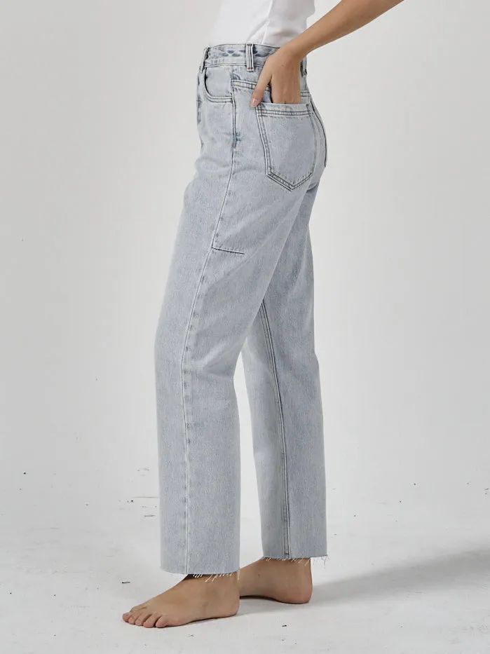 Womens Paige Jean Faded Generation Blue Thrills High Waisted Jeans