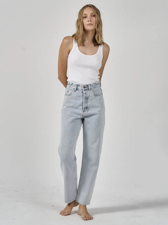 Womens Paige Jean Faded Generation Blue Thrills High Waisted Jeans