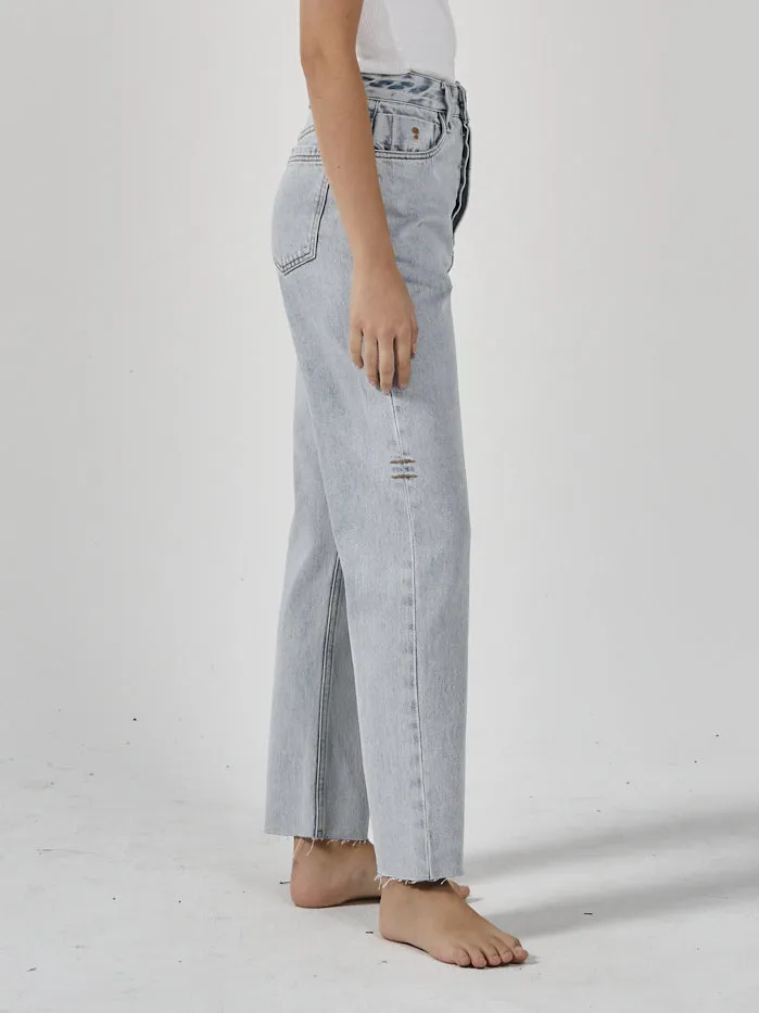 Womens Paige Jean Faded Generation Blue Thrills High Waisted Jeans