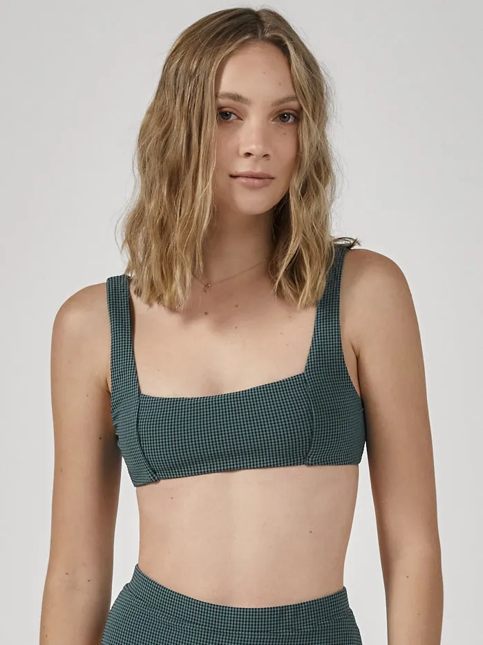 Womens Paradise Code Parallel Bikini Top Mallard Green Thrills Swim