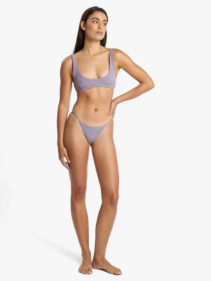 Womens Paradise Code Plunge Bikini Top Storm Grey Thrills Swim