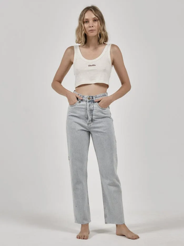Womens Paradise Hemp Crop Retro Tank Tofu Thrills Tops and Tees