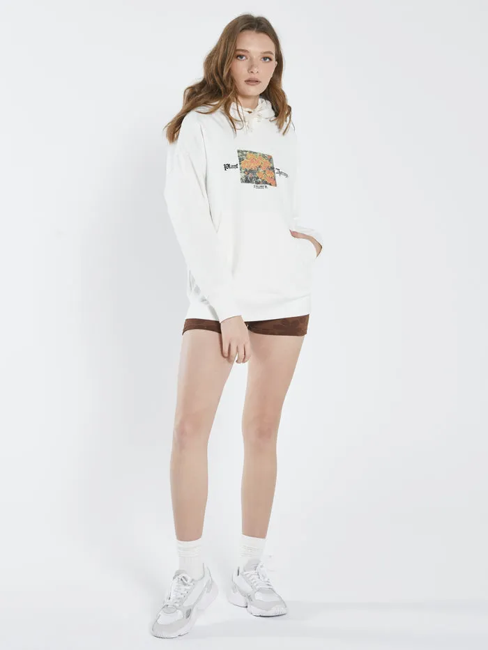 Womens Plant Therapy Fleece Hood Unbleached Thrills Sweaters and Fleece