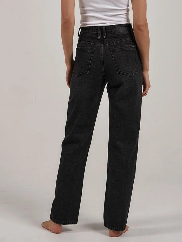 Womens Pulp Jean Smoke Black Thrills High Waisted Jeans