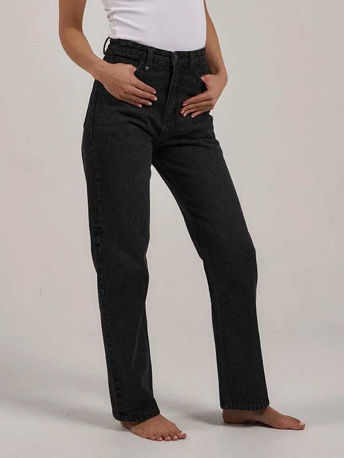 Womens Pulp Jean Smoke Black Thrills High Waisted Jeans