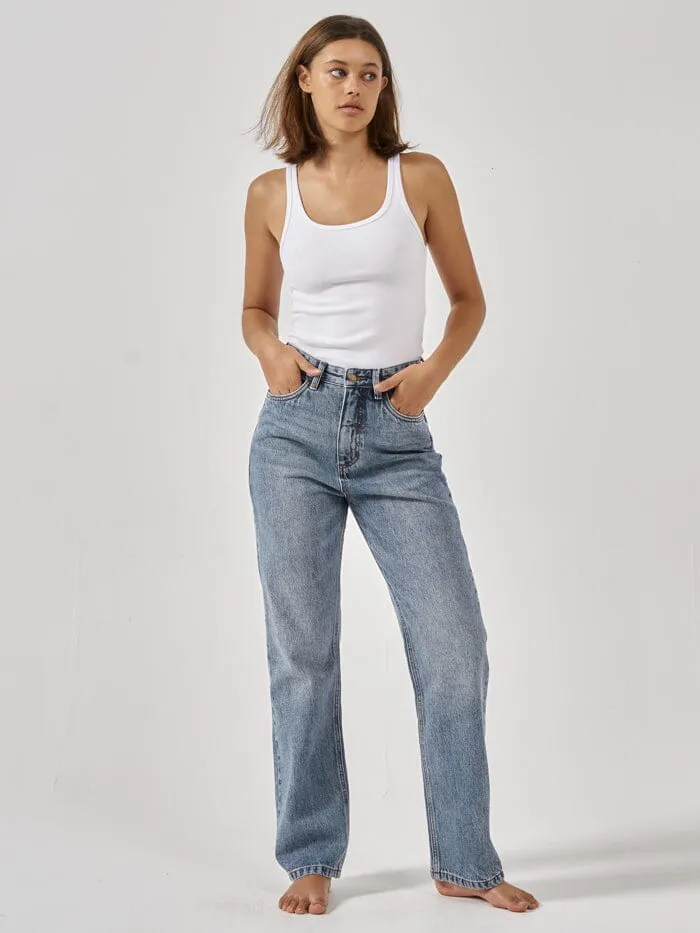 Womens Pulp Jean Weathered Blue Thrills High Waisted Jeans