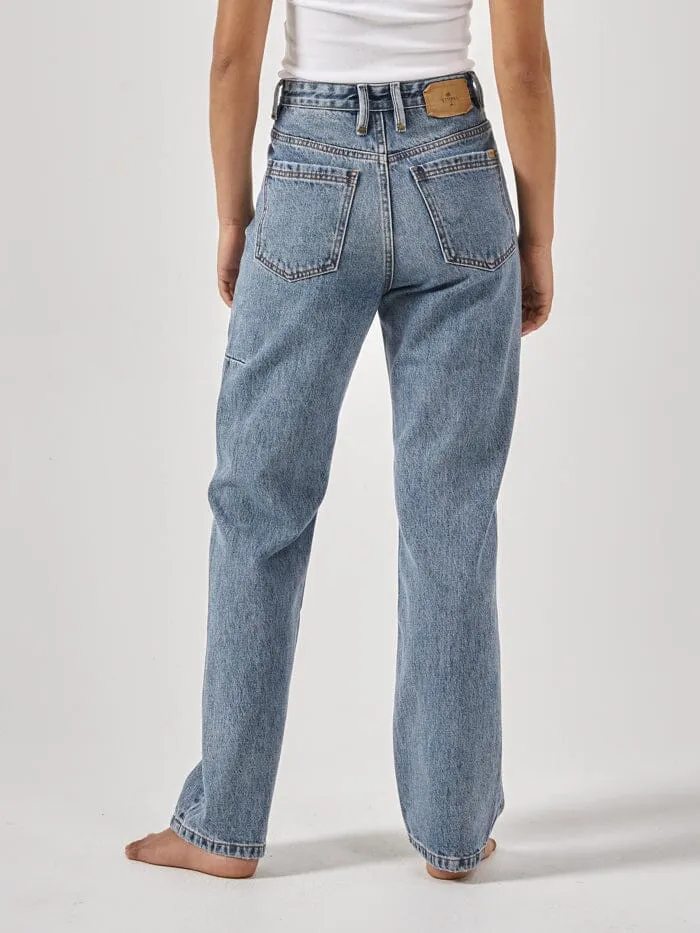 Womens Pulp Jean Weathered Blue Thrills High Waisted Jeans