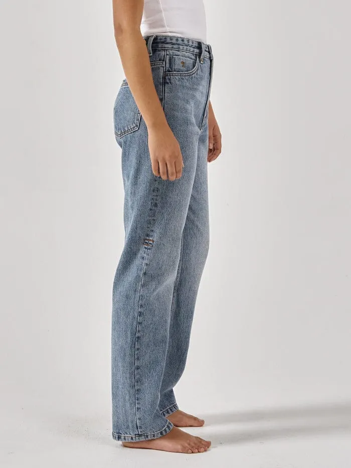 Womens Pulp Jean Weathered Blue Thrills High Waisted Jeans