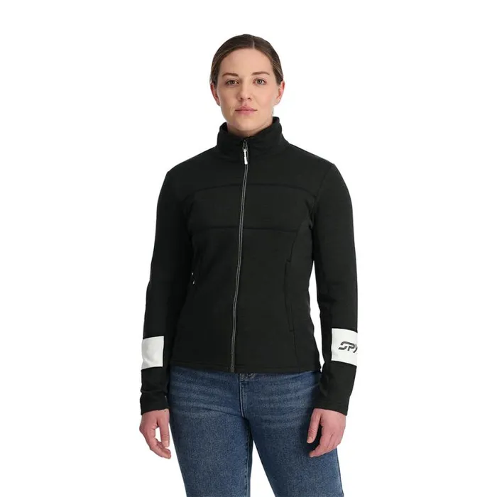 Womens Speed Full Zip Black Spyder Fleece