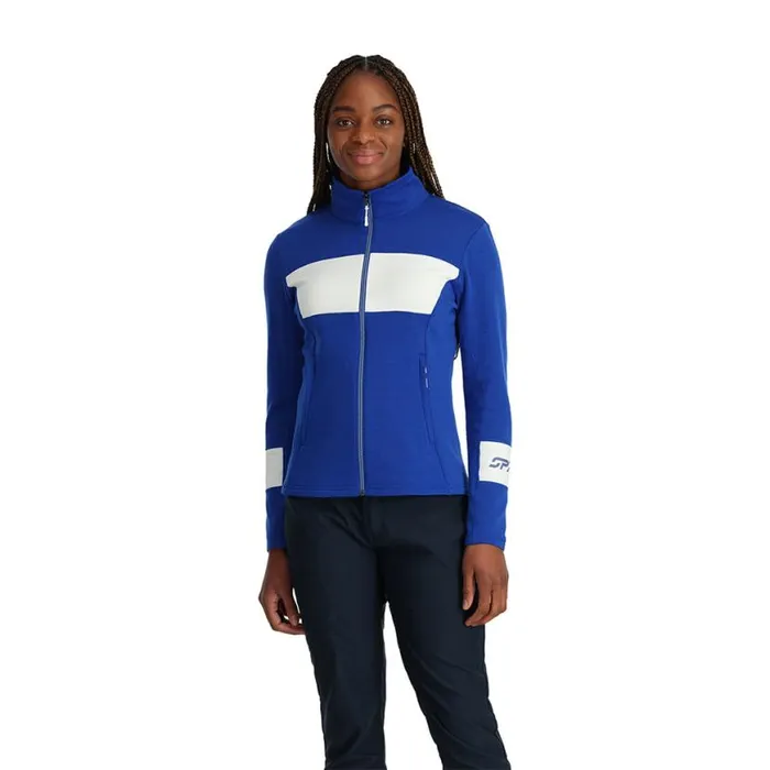 Womens Speed Full Zip Electric Blue Spyder Fleece