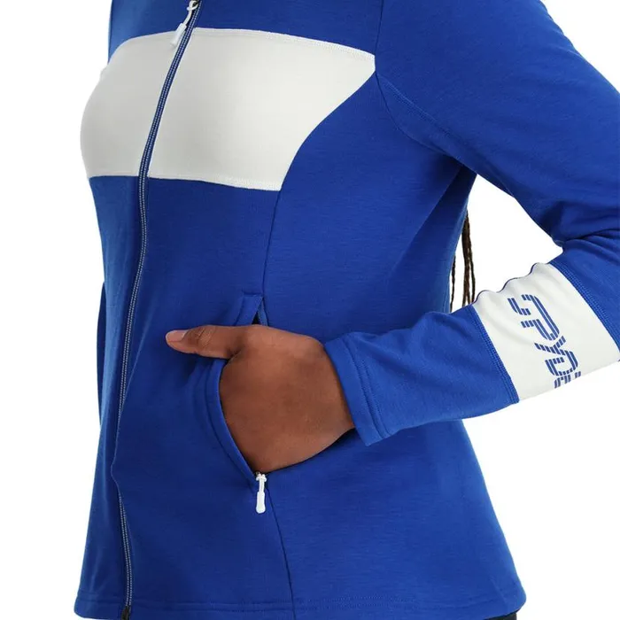 Womens Speed Full Zip Electric Blue Spyder Fleece
