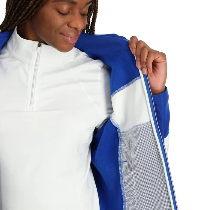 Womens Speed Full Zip Electric Blue Spyder Fleece
