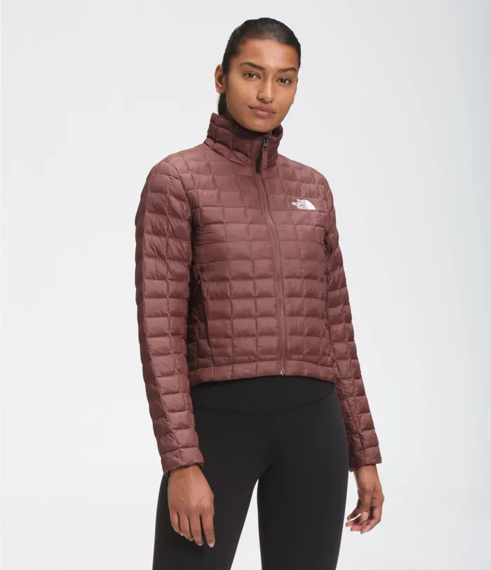 Womens Thermoball Eco Crop Marron Purple Matte The North Face Insulated and Down Jackets