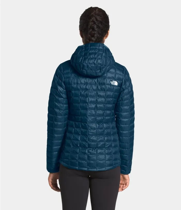 Womens ThermoBall Eco Hoodie Blue Wing Teal Mattemallard Blue Vapor Ikat Print The North Face Insulated and Down Jackets