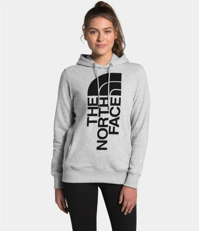 Womens Trivert Pullover Hoodie Tnf Light Grey Heathertnf Black The North Face Hoodies and Sweatshirts