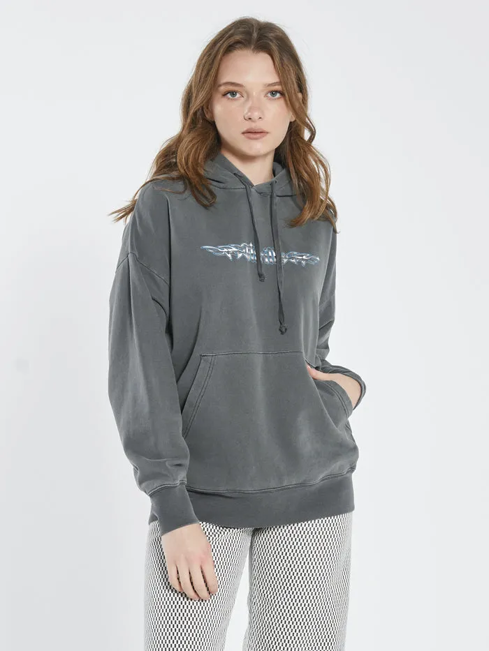 Womens Turbulent Fleece Hood Merch Black Thrills Sweaters and Fleece