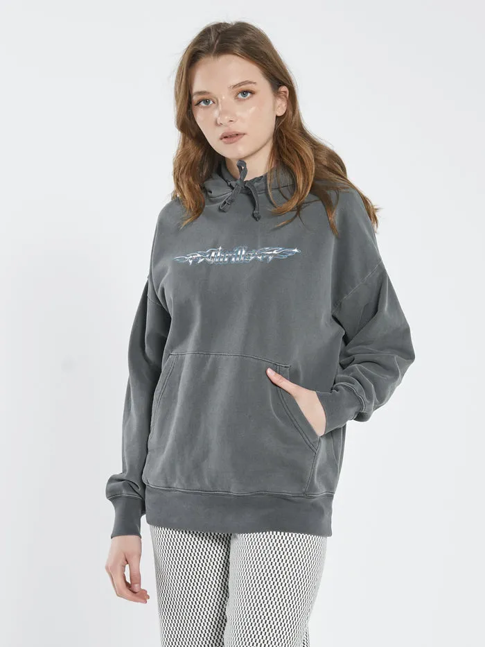 Womens Turbulent Fleece Hood Merch Black Thrills Sweaters and Fleece