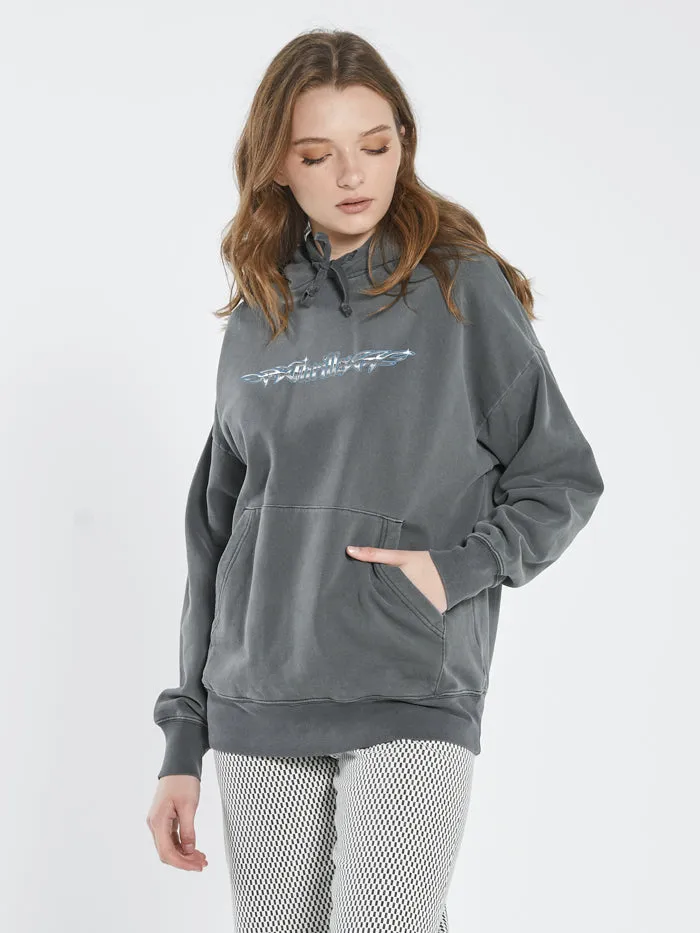 Womens Turbulent Fleece Hood Merch Black Thrills Sweaters and Fleece