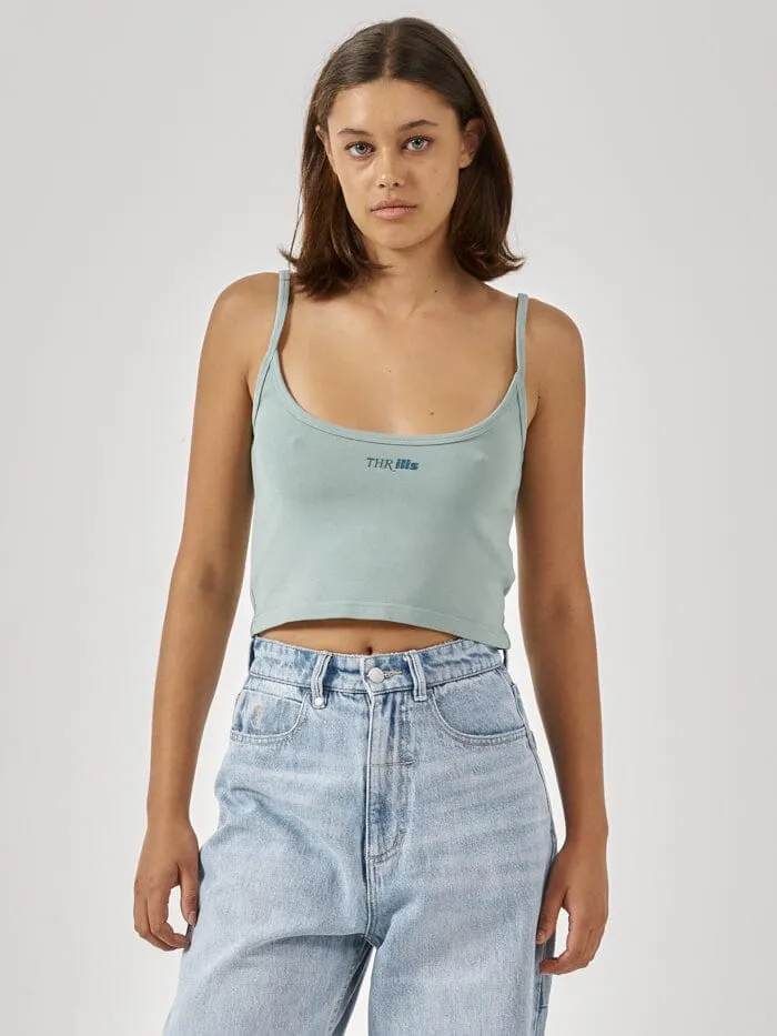 Womens Two Minds Bound Tank Jadeite Thrills Tops and Tees