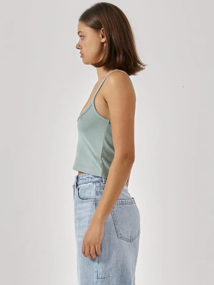Womens Two Minds Bound Tank Jadeite Thrills Tops and Tees