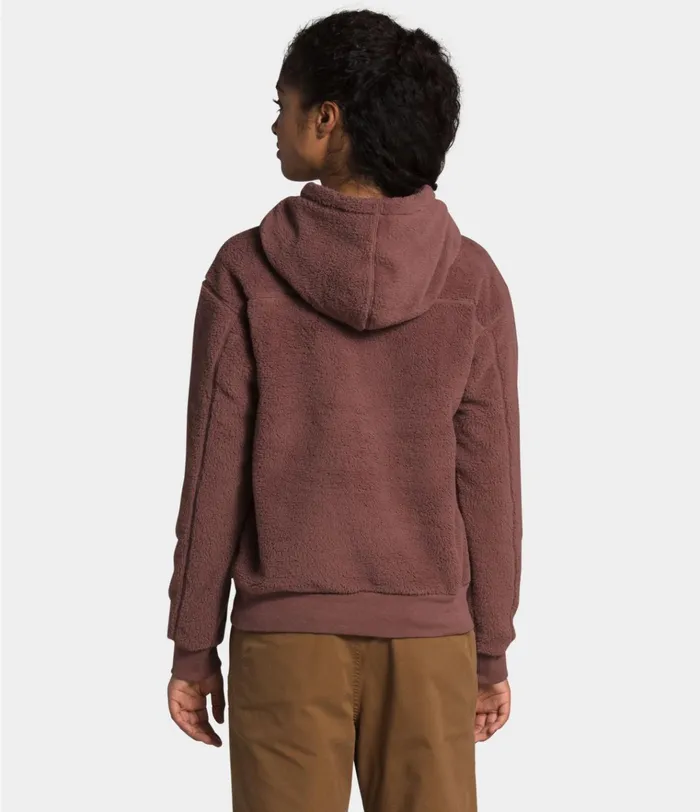 Womens W SHERPA PO HOODIE Marron Purple The North Face Hoodies and Sweatshirts
