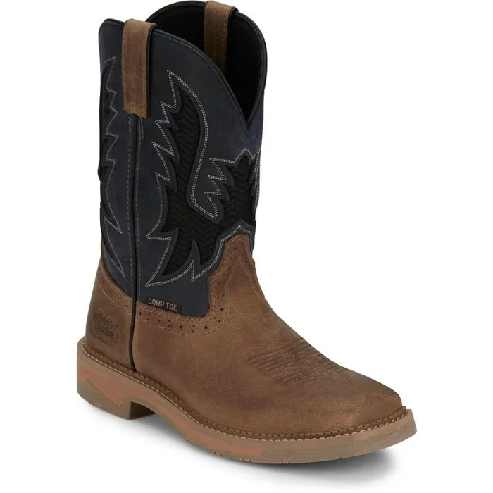 Work Men Justin Boots Bolt 11034 Comp Toe Work Boot Peanut Tan 040brown041