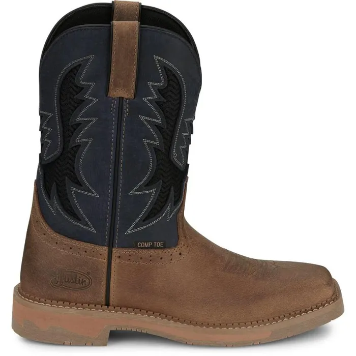 Work Men Justin Boots Bolt 11034 Comp Toe Work Boot Peanut Tan 040brown041