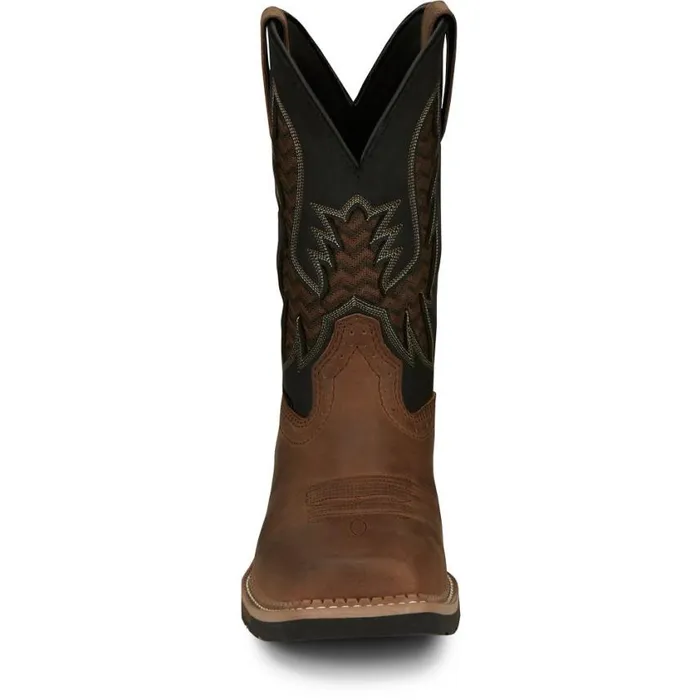 Work Men Justin Boots Bolt 11034 Nano Composite Toe Brown