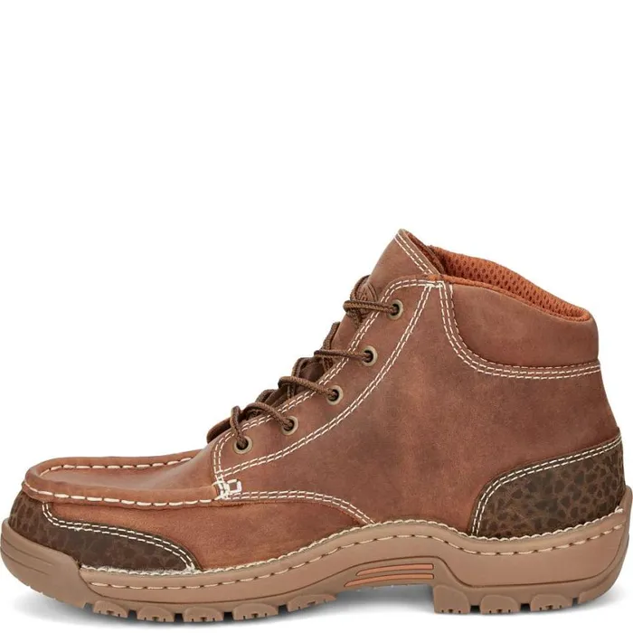 Work Men Justin Boots Corbett 5034 LaceUp Waterproof Work Boot Barley Brown 040brown041