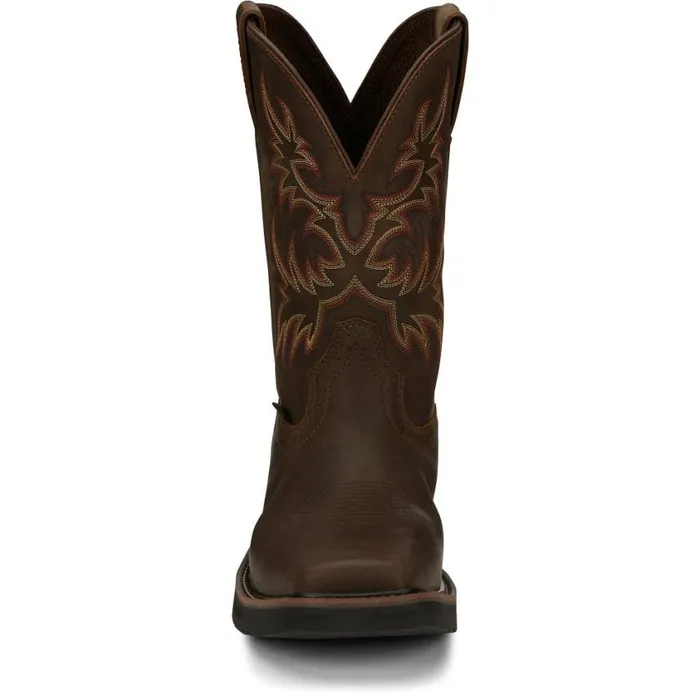 Work Men Justin Boots Driller 11034 Steel Toe Work Boot Dark Brown 040brown041