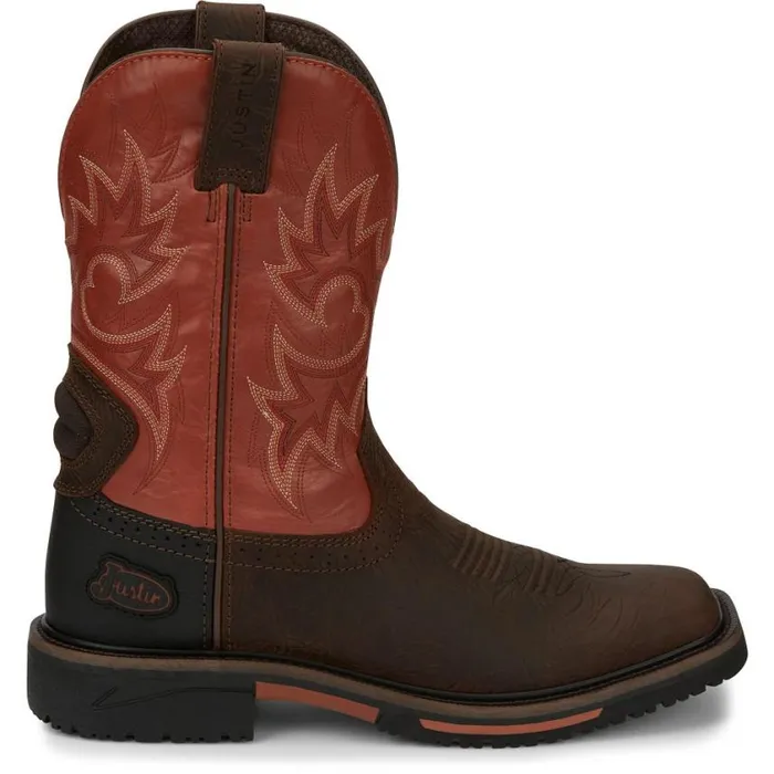 Work Men Justin Boots Joist 11034 Waterproof Work Boot Rustic Brown 040brown041
