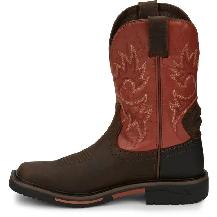 Work Men Justin Boots Joist 11034 Waterproof Work Boot Rustic Brown 040brown041