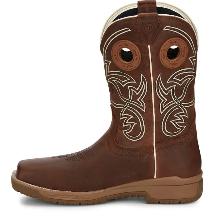 Work Men Justin Boots Nitread 11034 Nano Composite Toe Waterproof Work Boot Spice Brown 040brown041