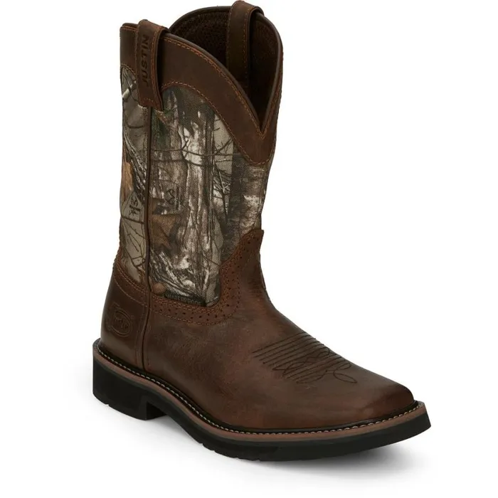 Work Men Justin Boots Trekker 11034 Waterproof Work Boot Chocolate Brown 040brown041