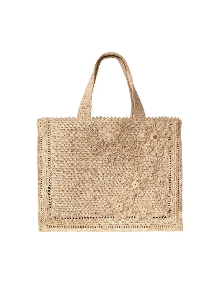 Zimmermann Bags Floral Raffia Tote Natural 8211 Women