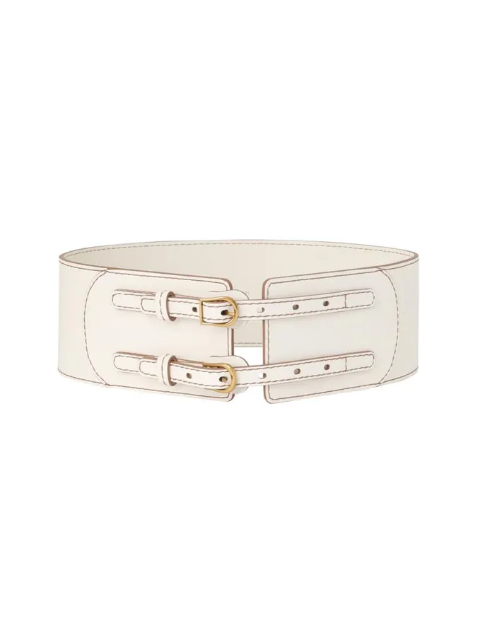 Zimmermann Belts Double Buckle Belt 80 Latte 8211 Women