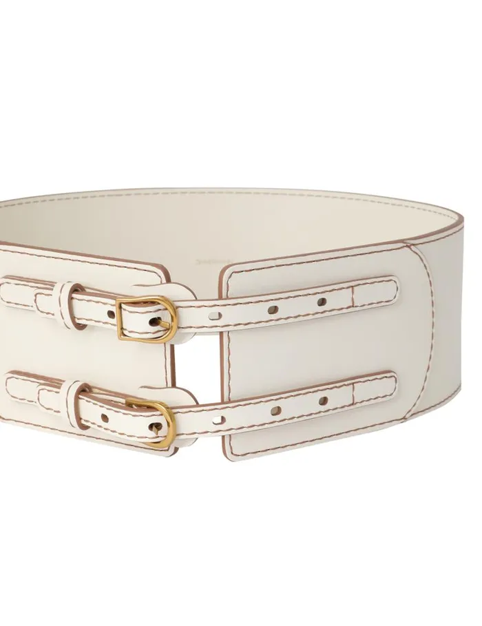 Zimmermann Belts Double Buckle Belt 80 Latte 8211 Women
