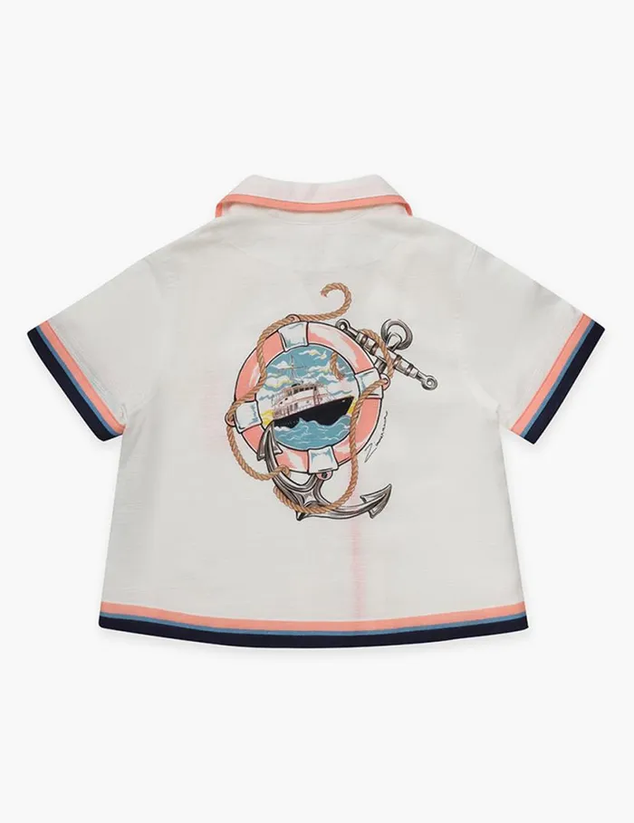 Zimmermann Clothing Alight Relaxed Shirt Ivory Multi 8211 Kids