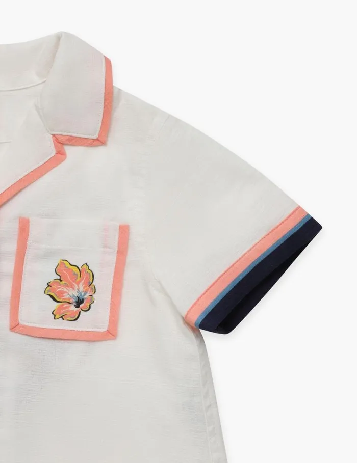 Zimmermann Clothing Alight Relaxed Shirt Ivory Multi 8211 Kids
