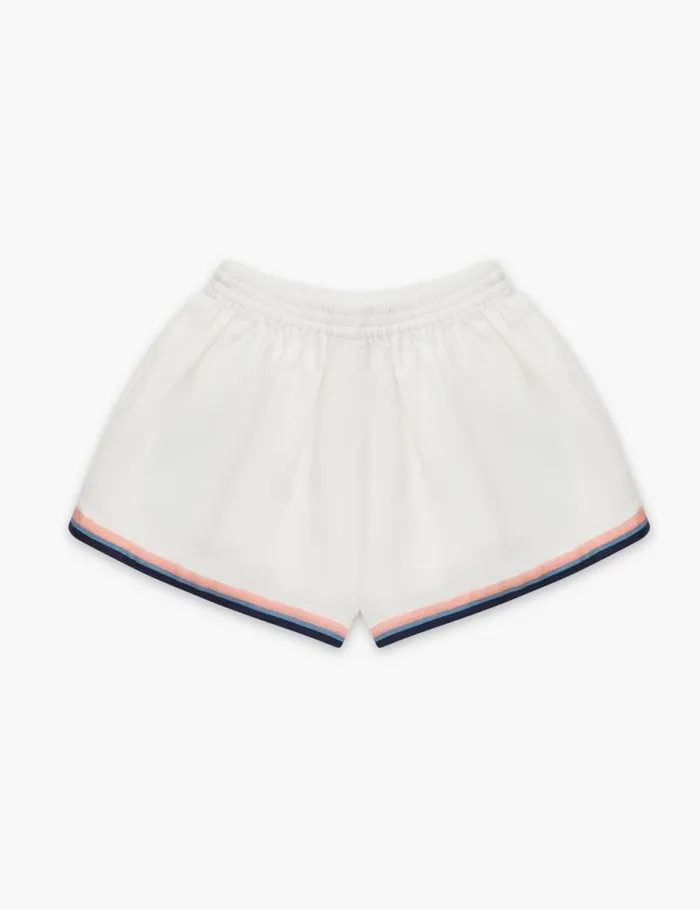 Zimmermann Clothing Alight Relaxed Short Ivory Multi 8211 Kids