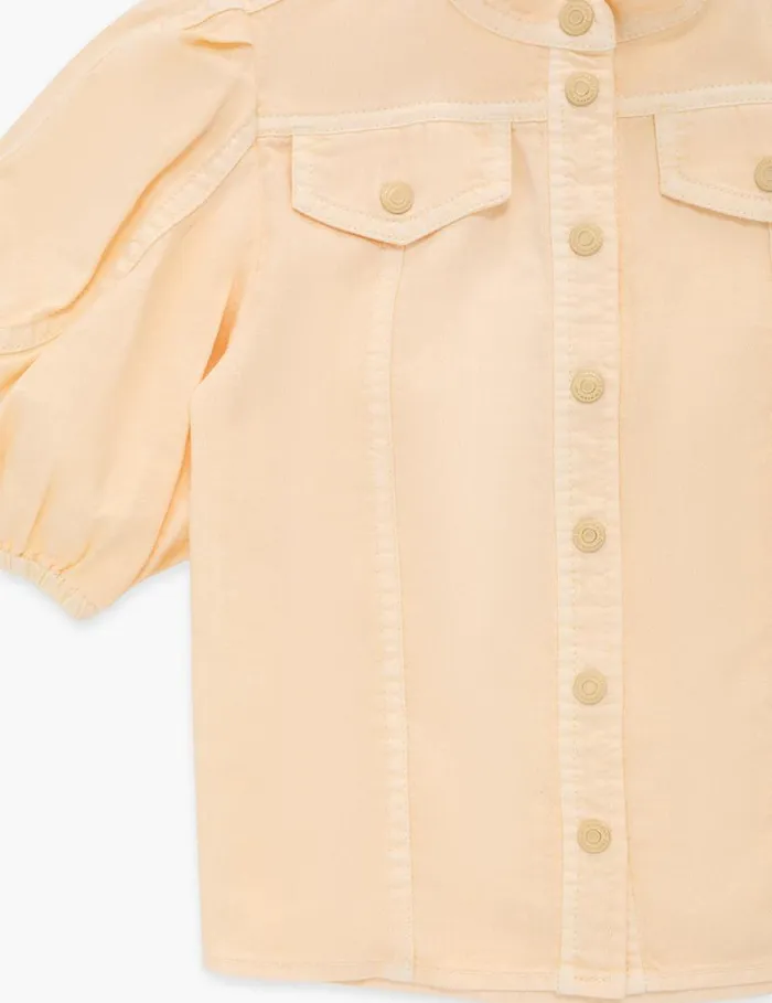 Zimmermann Clothing August Utility Denim Top Macaroon 8211 Kids