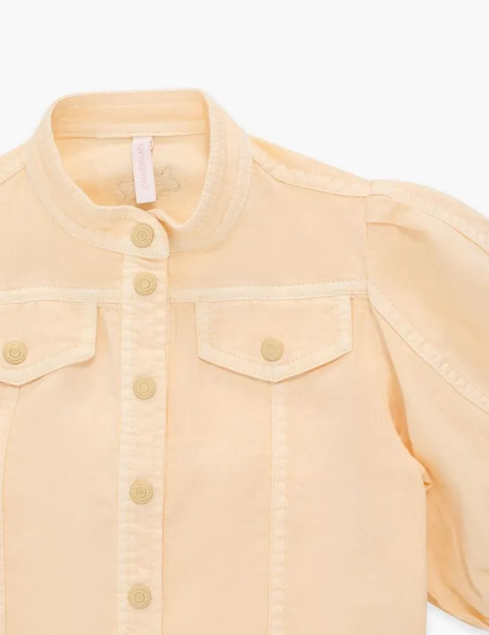 Zimmermann Clothing August Utility Denim Top Macaroon 8211 Kids