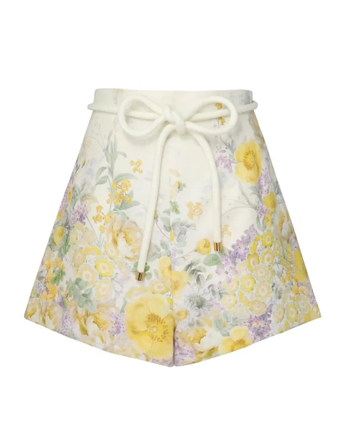 Zimmermann Clothing Harmony High Waisted Short Citrus Garden Print 8211 Women