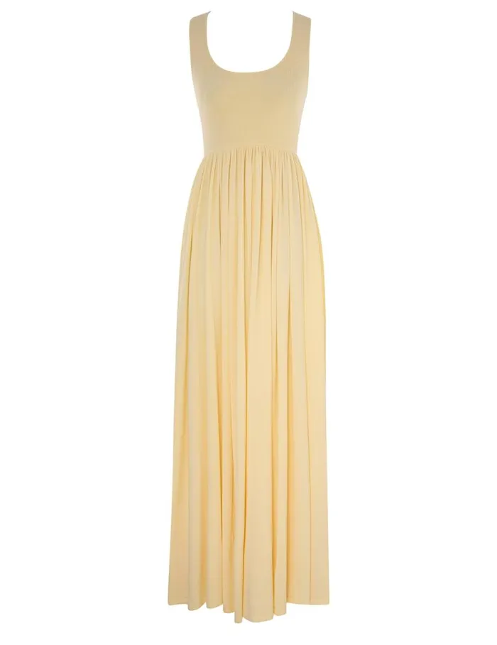 Zimmermann Clothing Harmony Metallic Tank Dress Lemon 8211 Women