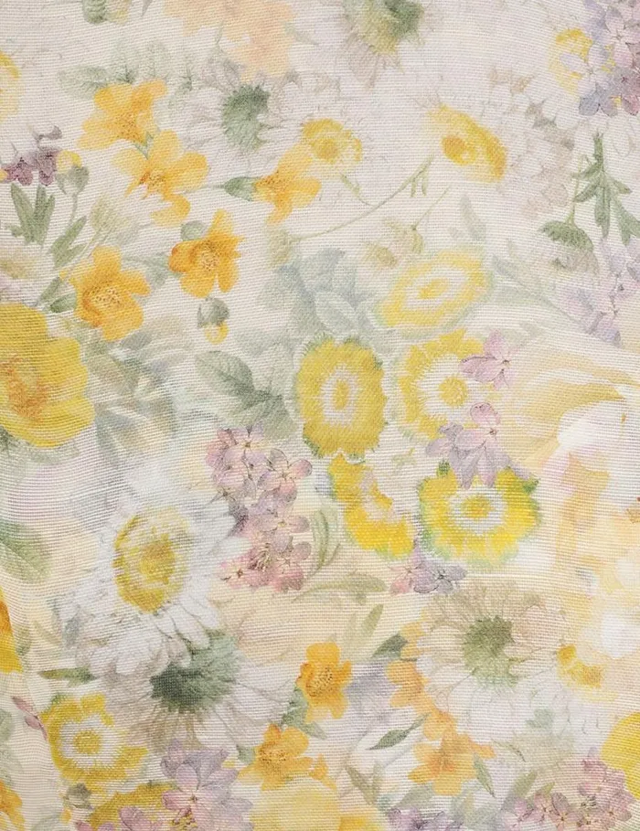 Zimmermann Clothing Harmony Tiered Midi Dress Citrus Garden Print 8211 Women