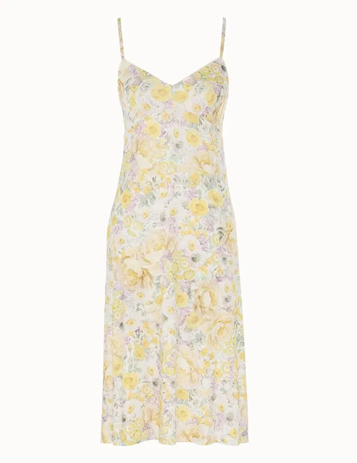 Zimmermann Clothing Harmony Tiered Midi Dress Citrus Garden Print 8211 Women