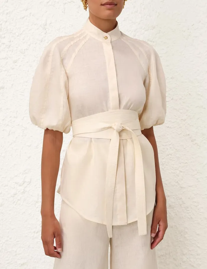 Zimmermann Clothing Kaftan Top Cream 8211 Women