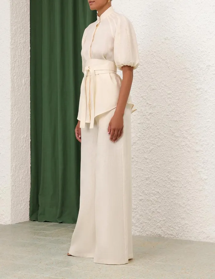 Zimmermann Clothing Kaftan Top Cream 8211 Women