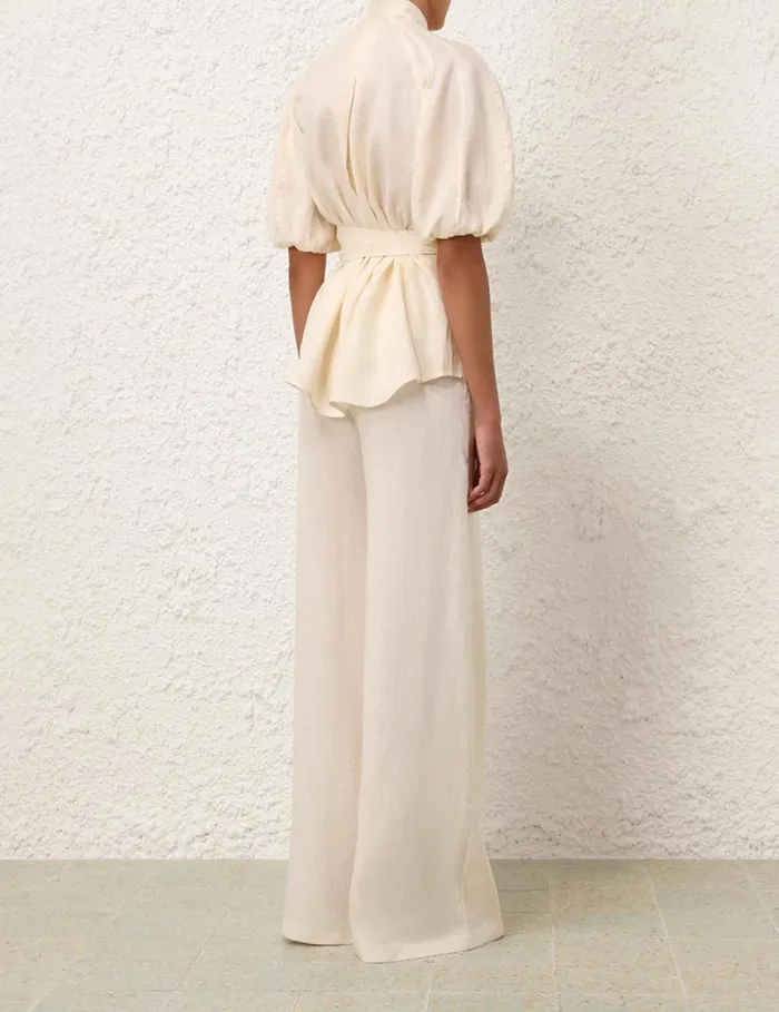 Zimmermann Clothing Kaftan Top Cream 8211 Women